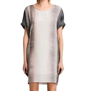 ALL SAINTS Native Tie Sonny Dusk Dress S Small Cocktail Party Silk